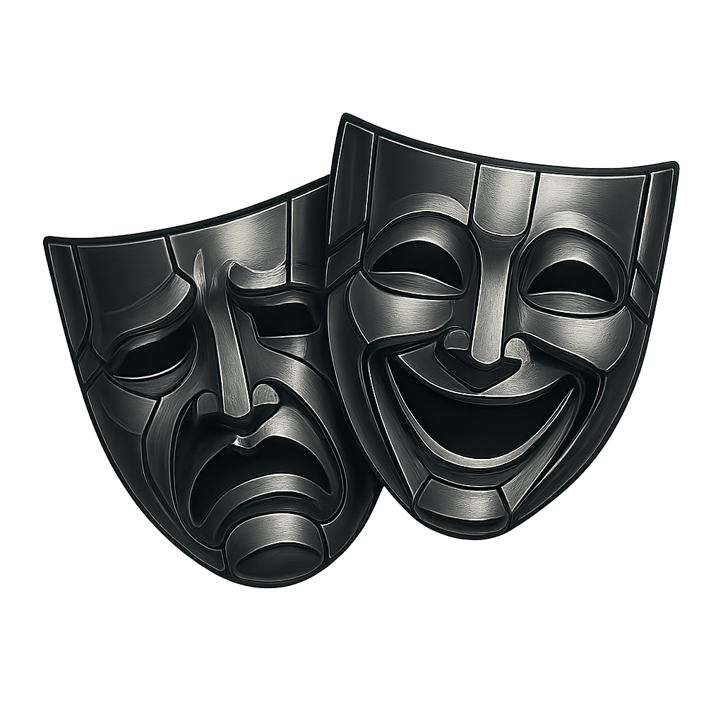 Theater masks representing digital identities